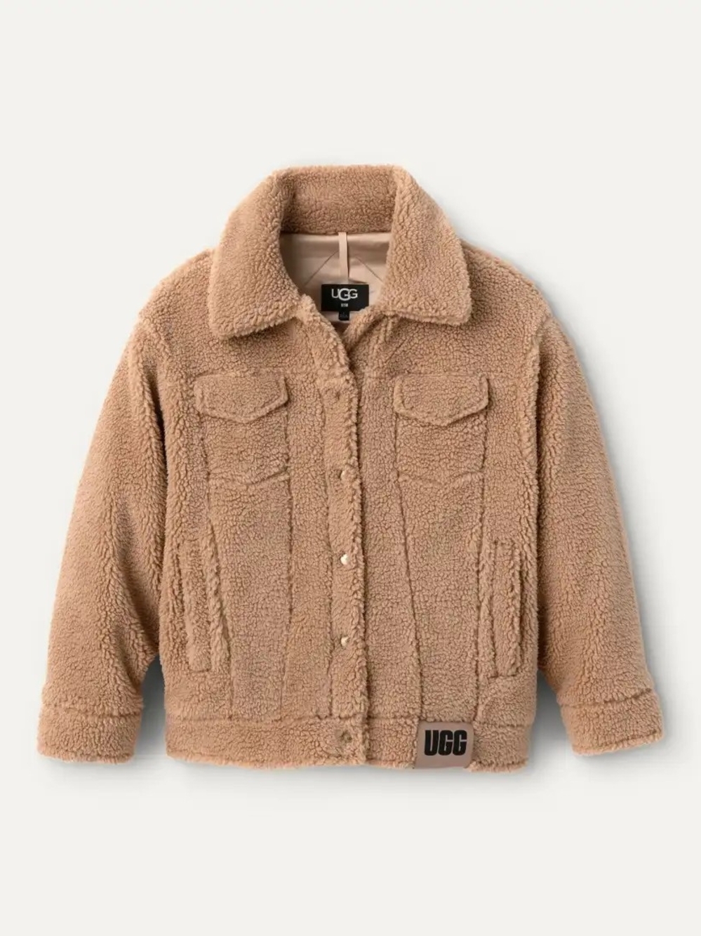 UGG Sherpa Teddy Jacket Beige – Size S